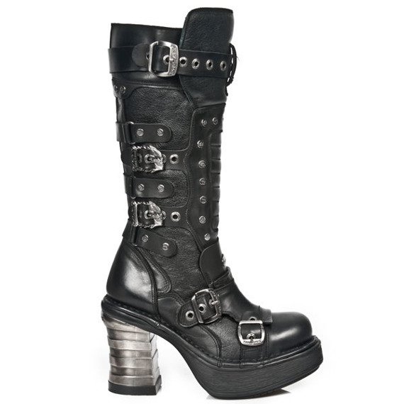 buty damskie NEW ROCK ITALI NEGRO, NOMADA NEGRO, PLATF.NEGRO NRK T.BANDA [8353-S1]