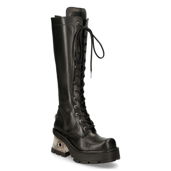 buty damskie NEW ROCK ITALI NEGRO, PLANING NEGRO M8 ACERO [M-236-S1]