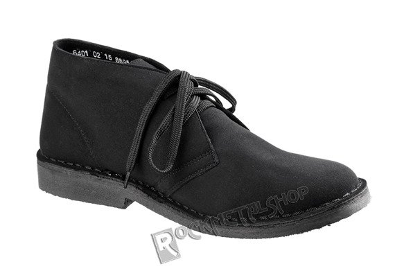 buty zamszowe ALTERCORE czarne 2-dziurkowe (RONY BLACK)