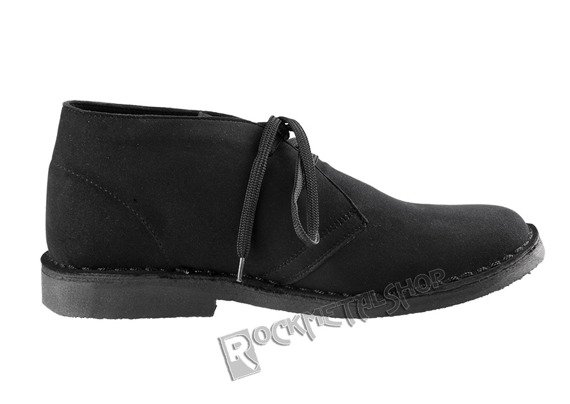 buty zamszowe ALTERCORE czarne 2-dziurkowe (RONY BLACK)