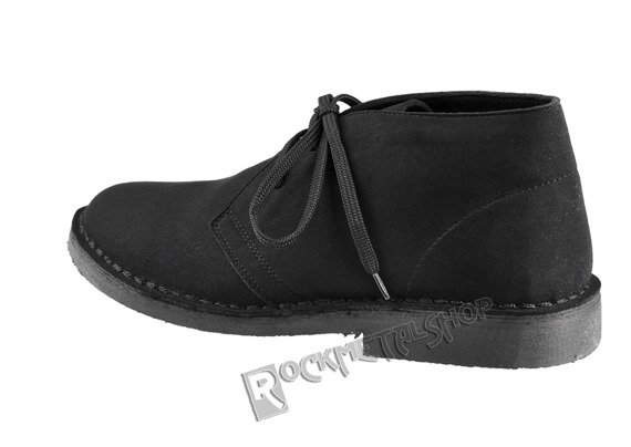 buty zamszowe ALTERCORE czarne 2-dziurkowe (RONY BLACK)