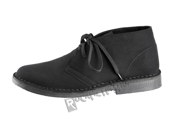 buty zamszowe ALTERCORE czarne 2-dziurkowe (RONY BLACK)