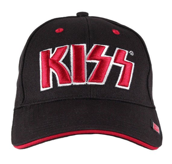 czapka KISS - RED ON WHITE LOGO