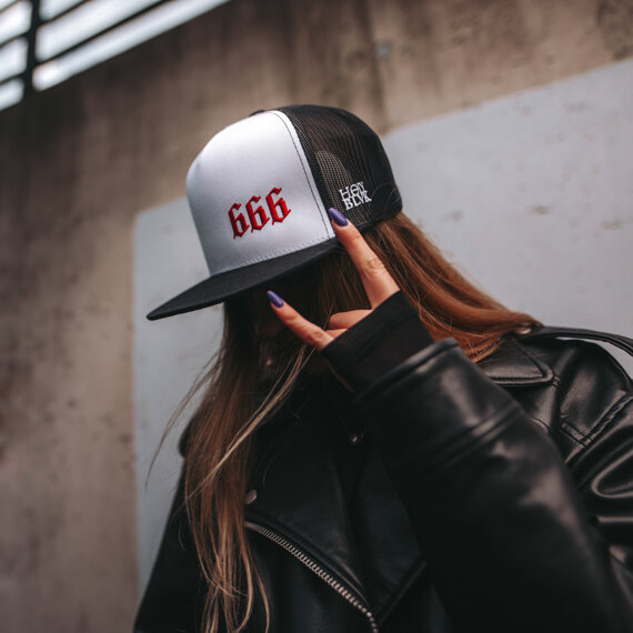 czapka trucker 666 RED