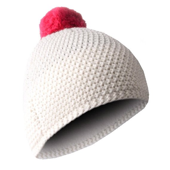 czapka zimowa MASTERDIS - BEANIE POLAR white/magenta