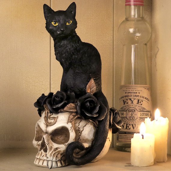 dekoracja BLACK CAT & SKULL