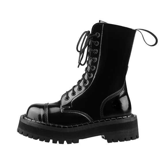 glany ALTERCORE czarne 10-dziurkowe (353 VEGAN BLACK PATENT)