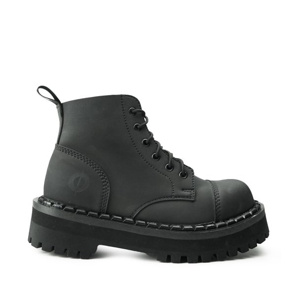 glany ALTERCORE czarne 6-dziurkowe (656 VEGAN NUBUCK BLACK)