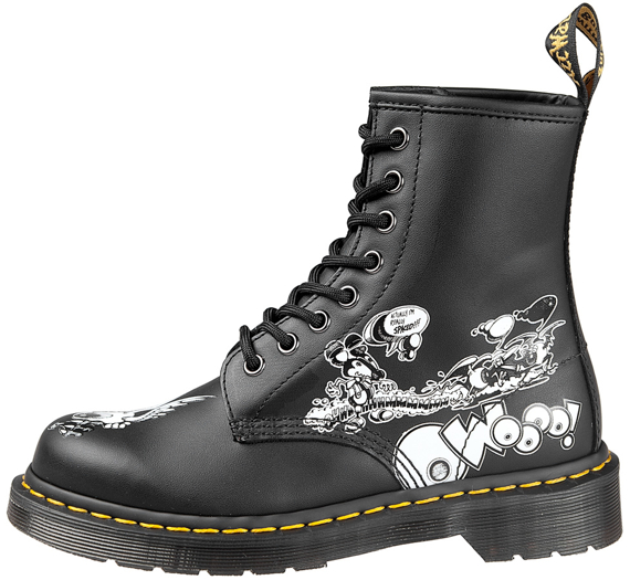 glany DR. MARTENS - DM 1460 RG BW BLACK+WHITE RICK GRIFFIN BACKHAND (DM24876009)