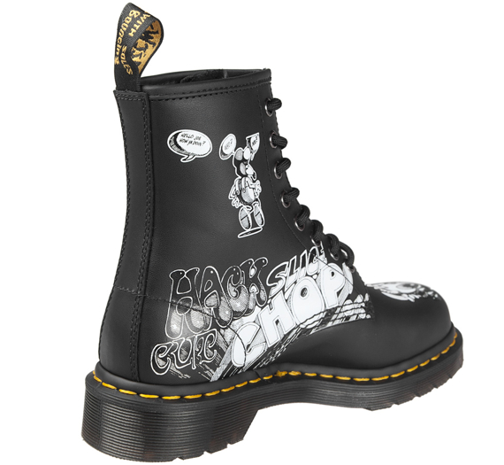 glany DR. MARTENS - DM 1460 RG BW BLACK+WHITE RICK GRIFFIN BACKHAND (DM24876009)