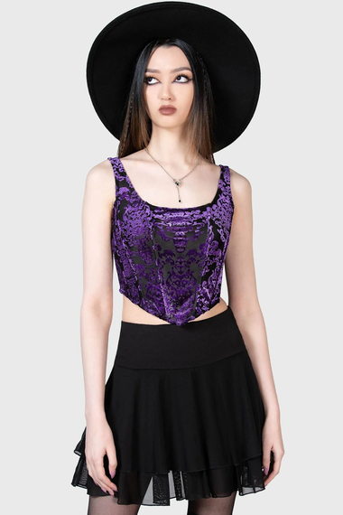 gorsetowy top KILLSTAR - SNARL (PURPLE)