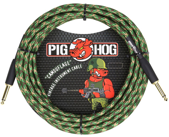 kabel do gitary PIG HOG "Camouflage" jack prosty, 6m