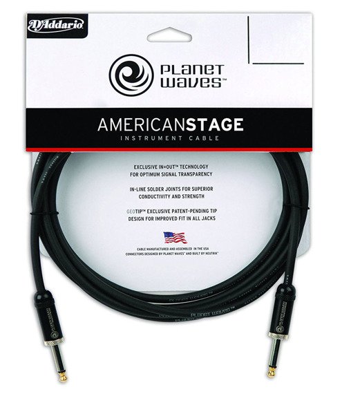 kabel gitarowy 6,10 m PLANET WAVES AMERICAN STAGE jack prosty/prosty (PW-AMSG-20)