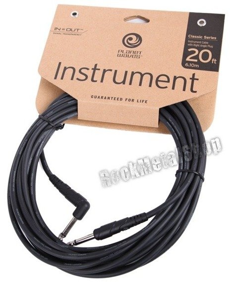 kabel gitarowy 6,10m PLANET WAVES CLASSIC jack prosty/kąt (PW-CGTRA-20)