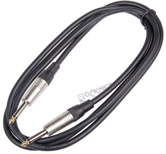 kabel gitarowy BOSTON GC-105-2BK BLACK 2m jack prosty/prosty