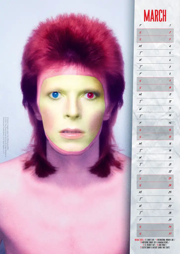 kalendarz DAVID BOWIE 2024