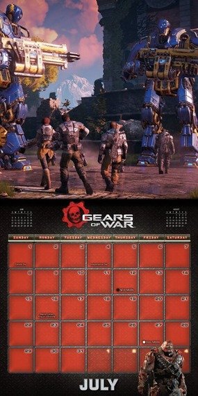 kalendarz GEARS OF WAR 2018