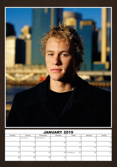 kalendarz HEATH LEDGER 2019