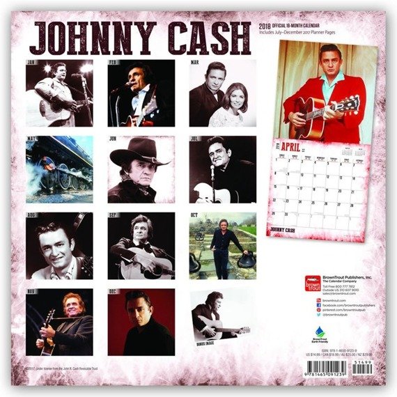 kalendarz JOHNNY CASH 2018