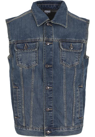 kamizelka DENIM VEST denimblue jeansowa