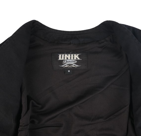 kamizelka UNIK 3,  black jeansowa  z bocznymi rzemieniami