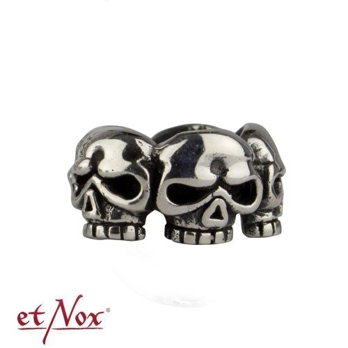 koralik do brody SKULL , srebro 925  średnica 0.5 cm 