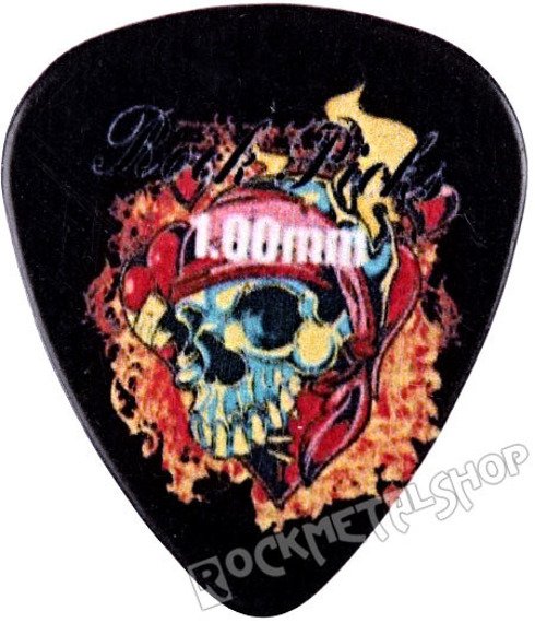 kostka gitarowa ROCK PICK - FLAMING SKULL