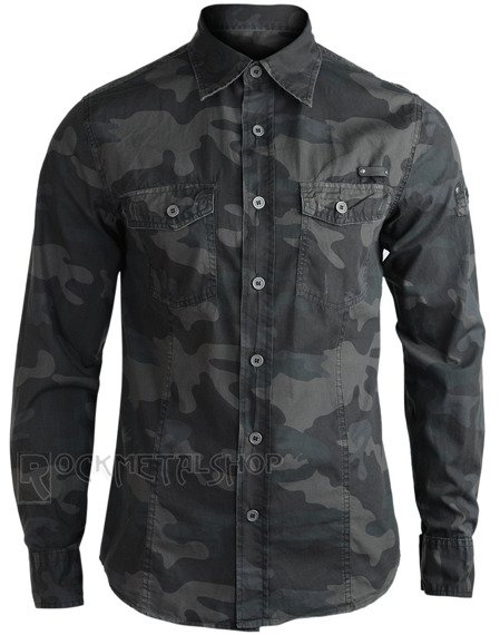 koszula MEN SHIRT SLIM - DARKCAMO