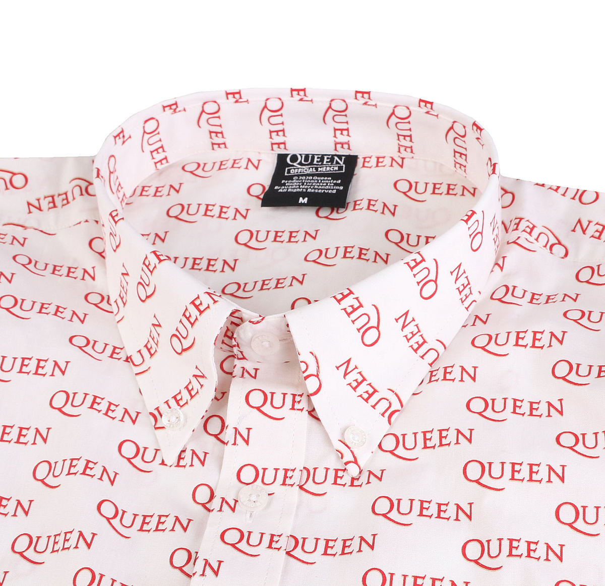 koszula QUEEN - LOGO PATTERN WHITE