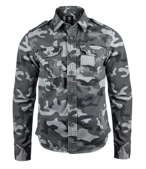 koszula VINTAGE SHIRT LONGSLEEVE greycamo