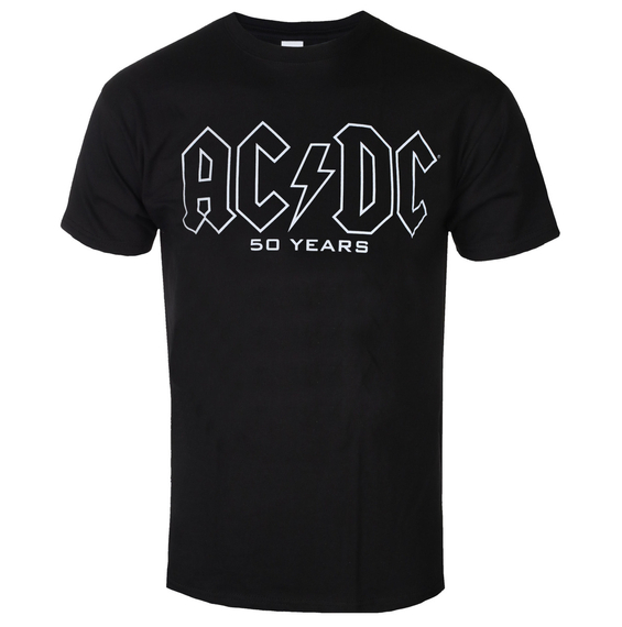 koszulka AC/DC - 50 YEARS LOGO HISTORY (BLACK)