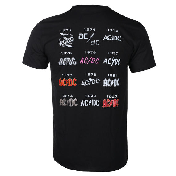 koszulka AC/DC - 50 YEARS LOGO HISTORY (BLACK)