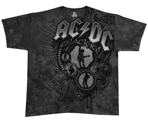 koszulka AC/DC - BLACK SHADOW barwiona