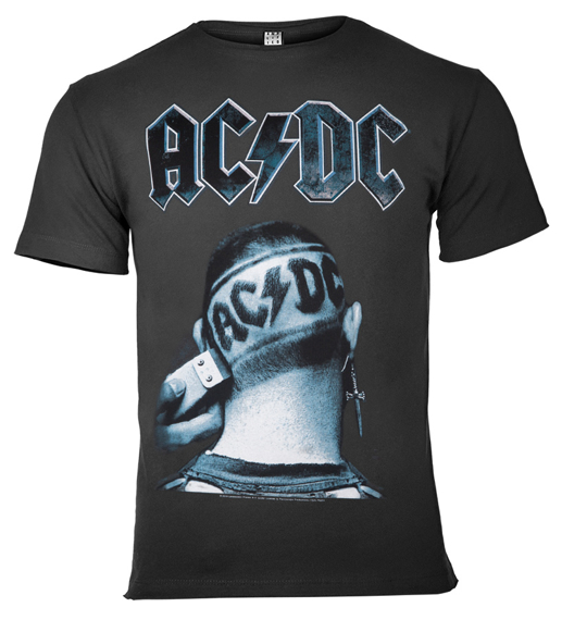 koszulka AC/DC - CLIPPED ciemnoszara