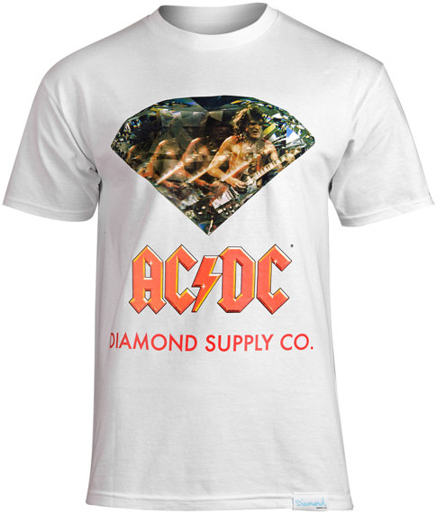 koszulka AC/DC - DIAMOND SUPPLY C.O. WHITE