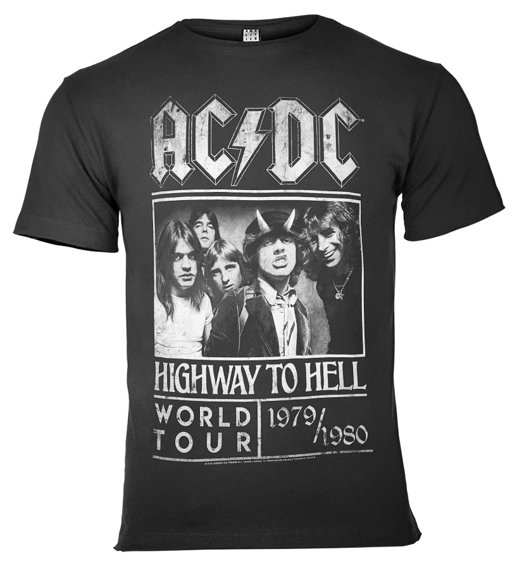 koszulka AC/DC - HIGHWAY TO HELL POSTER ciemnoszara