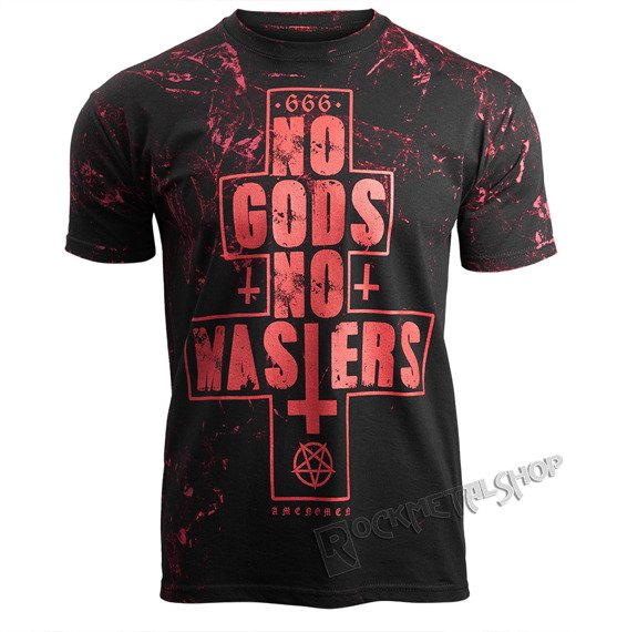 koszulka AMENOMEN - NO GODS NO MASTERS (OMEN080KM ALLPRINT RED)