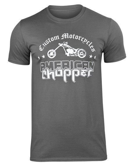 koszulka AMERICAN CHOPPER - WASHED LOGO ciemnoszara