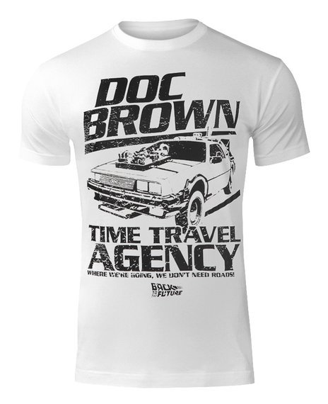 koszulka BACK TO THE FUTURE - DOC BROWN TIME TRAVEL AGENCY