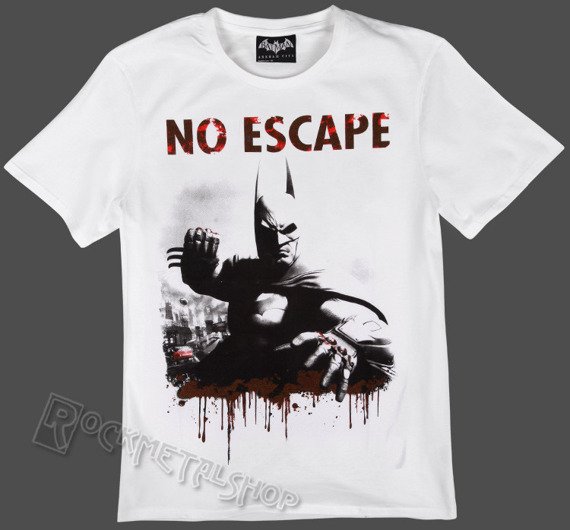 koszulka BATMAN ARKHAM CITY - NO ESCAPE biała