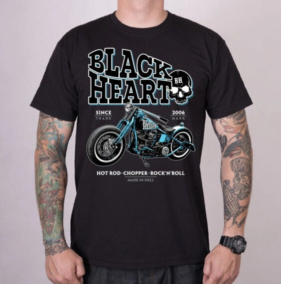 koszulka BLACK HEART - BLUE BOBBER