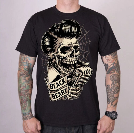 koszulka BLACK HEART - ROCKABILLY 