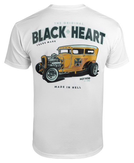 koszulka BLACK HEART - YELLOW BOY HOT ROD WHITE