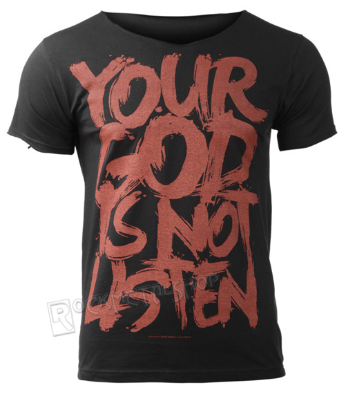 koszulka BLACK ICON - YOUR GOD IS NOT LISTEN (MICON108 V-NECK BLACK)