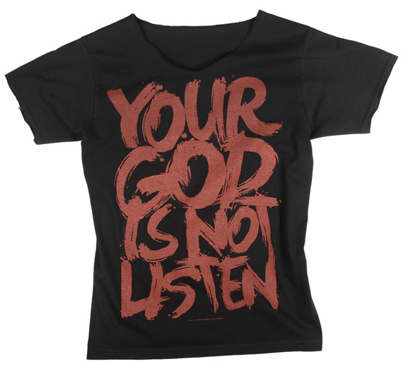 koszulka BLACK ICON - YOUR GOD IS NOT LISTEN (MICON108 V-NECK BLACK)