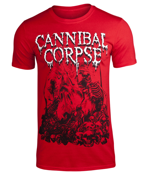 koszulka CANNIBAL CORPSE - PILE OF SKULLS 2018 (RED)