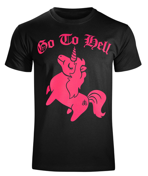 koszulka JEDNOROŻEC (UNICORN) - GO TO HELL PINK