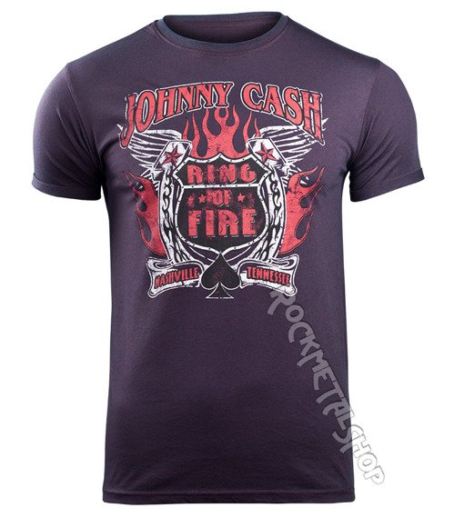 koszulka JOHNNY CASH - RING OF FIRE MENS BURNOUT