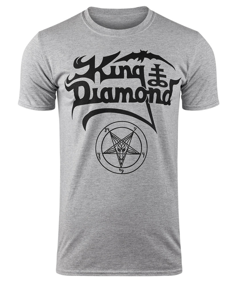 koszulka KING DIAMOND - BLACK LOGO szary melanż