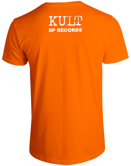 koszulka KULT - MADE IN POLAND (LOGO+NAPIS) pomarańczowa